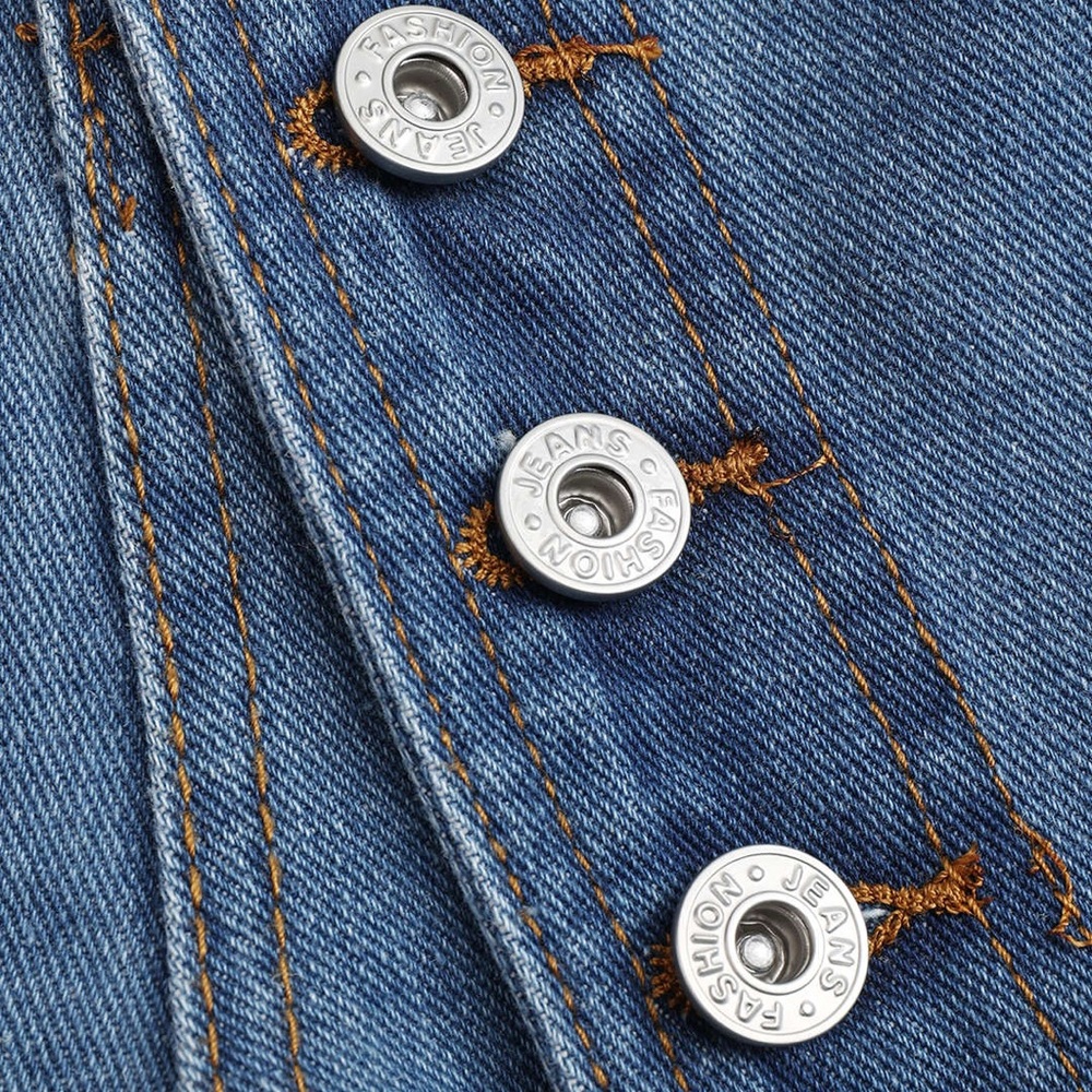 Micas Denim Button High Waist Straight Leg Jeans - Picture 5 of 16